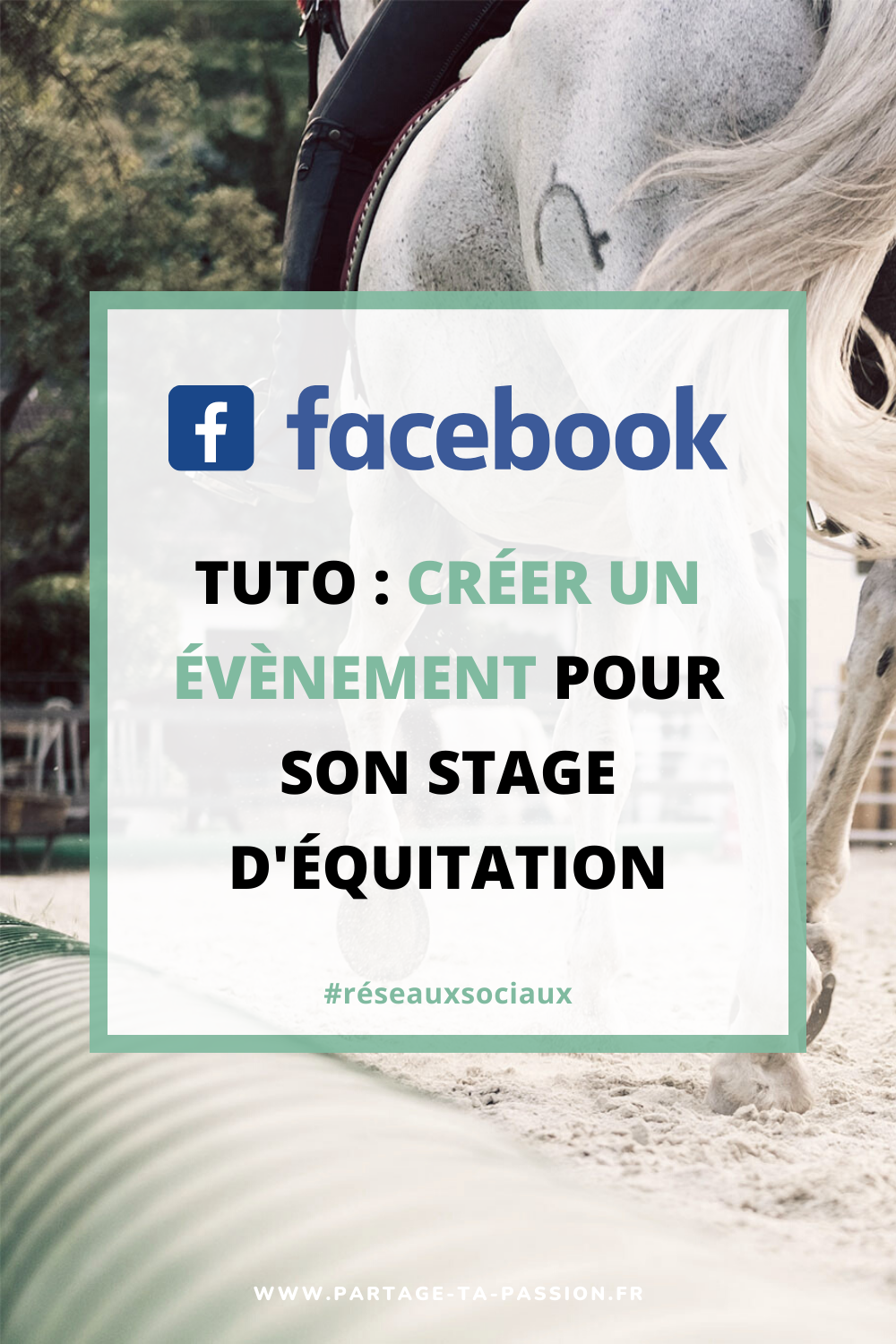 tuto facebook crer un évènement pour son stage d'equitation